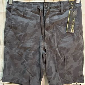 NWT O’NEILL Dirty Deeds Hybrid Board Shorts ~ Size 30 ~ Black